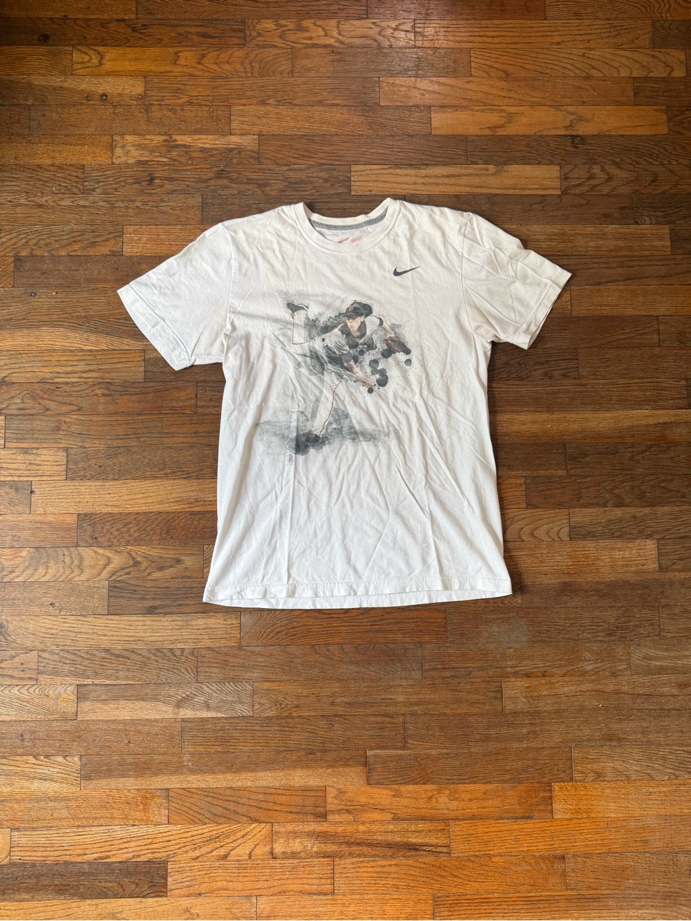Nike White Short Sleeve Graphic Crew Tee